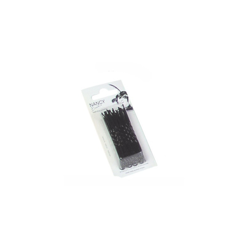 Epingle ondulée perlée Kifix noire 70mm par 40