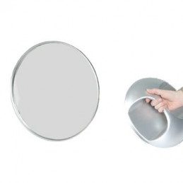 Miroir rond argent diamètre 270mm avec poignée