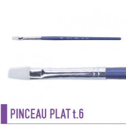 Pinceau plat spécial gel taille 6 Sina