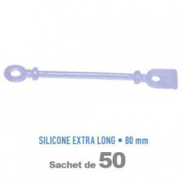 languette silicone extra longue 80mm paquet de 50