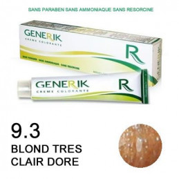 Coloration Generik sans ammoniaque 9,3  Blond très clair doré