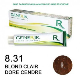 Coloration Generik sans ammoniaque 8,31  Blond clair doré cendré
