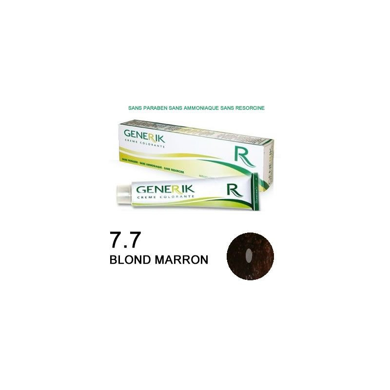 Coloration Generik sans ammoniaque 7,7  Blond marron