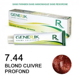 Coloration Generik sans ammoniaque 7,44  Blond cuivré profond