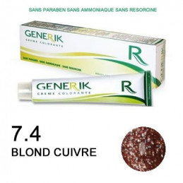 Coloration Generik sans ammoniaque 7,4  Blond cuivré