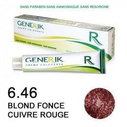 Coloration Generik sans ammoniaque 6,46  Blond foncé cuivré rouge