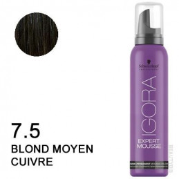 Igora Expert Mousse 7-5 Blond Moyen Cuivré Schwarzkopf 100ml