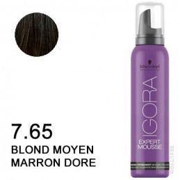 Igora Expert Mousse 7-65 Blond Moyen Marron Doré Schwarzkopf 100ml