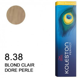 Koleston perfect Rich Naturals 8.38 Blond clair doré perlé