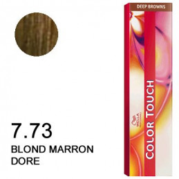 Color touch Deep brown 7.73 Blond marron doré