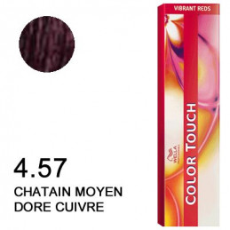 Color touch vibrant reds 4.57 Chatain moyen doré cuivré