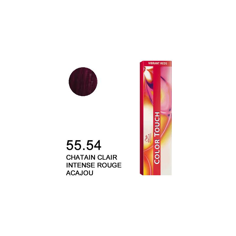 Color touch intensive red 55.54 Chatain clair intense rouge acajou