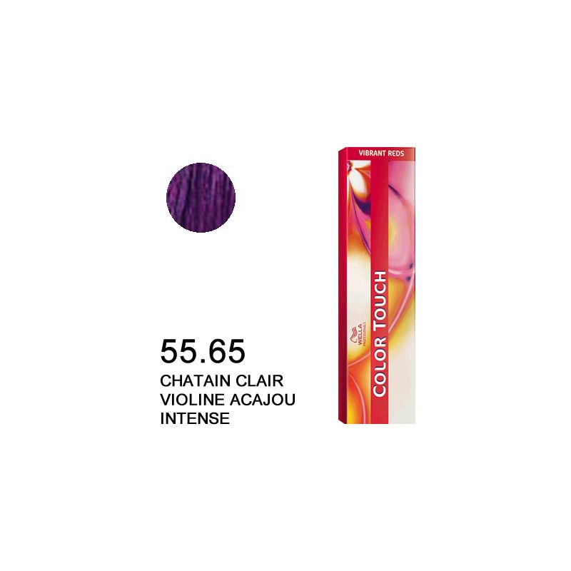 Color touch intensive red 55.65 Chatain clair violine acajou intense