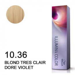 Coloration Illumina color 10.36 blond tres clair dore violet 60ml