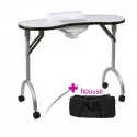 Table manucure pliante avec aspirateur incorporé