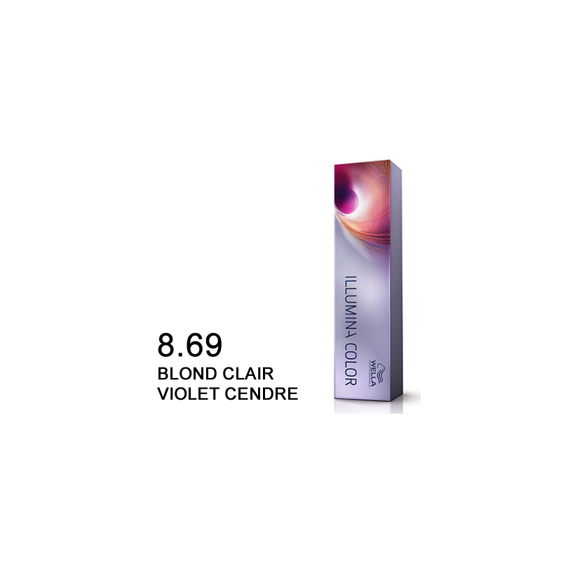 Coloration Illumina color 8.69 blond clair violet cendre