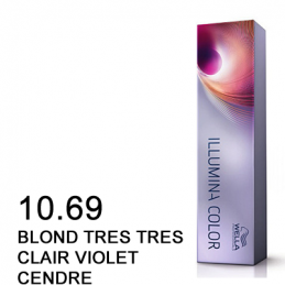 Coloration Illumina color 10.69 Blond tres tres clair violet cendre