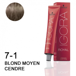Igora Royal 7-1 Blond moyen cendré Schwarzkopf 60ml