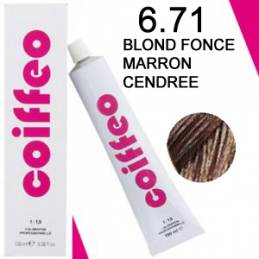 Coiffeo coloration hair color 6.71 - Blond foncé marron cendré