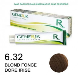 Coloration Generik sans ammoniaque 6,32 blond foncé doré irisé