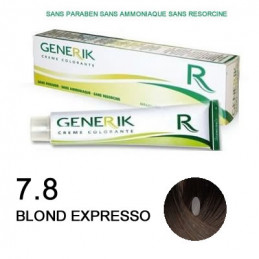Coloration Generik sans ammoniaque 7,8 blond expresso