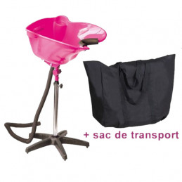 Bac lave tête Nouméa rose avec sac