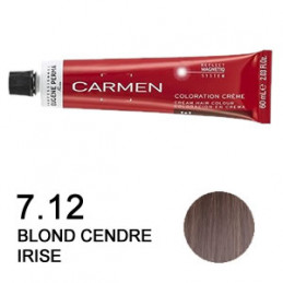 Coloration Carmen 7.12 blond cendré irisé