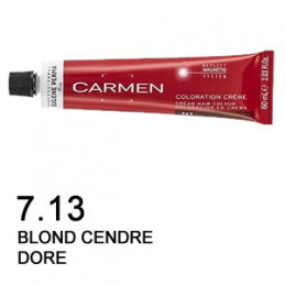 Coloration Carmen 7.13 blond cendré doré