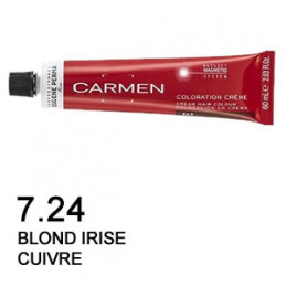 Coloration Carmen 7.24 blond irisé cuivré