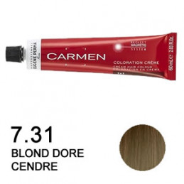 Coloration Carmen 7.31 blond doré cendré