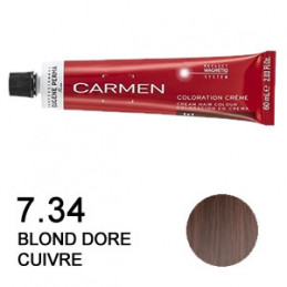 Coloration Carmen 7.34 blond doré cuivré