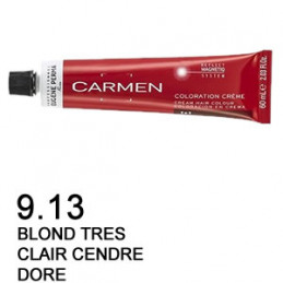 Coloration Carmen 9.13 blond très clair cendré doré