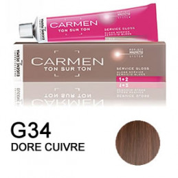 Coloration Carmen ton sur ton gloss G34 doré cuivré