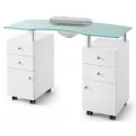 Table manucure Kansas plateau verre