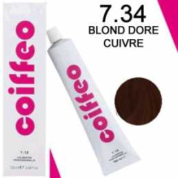 Coloration Coiffeo 7.34 - Blond doré cuivré