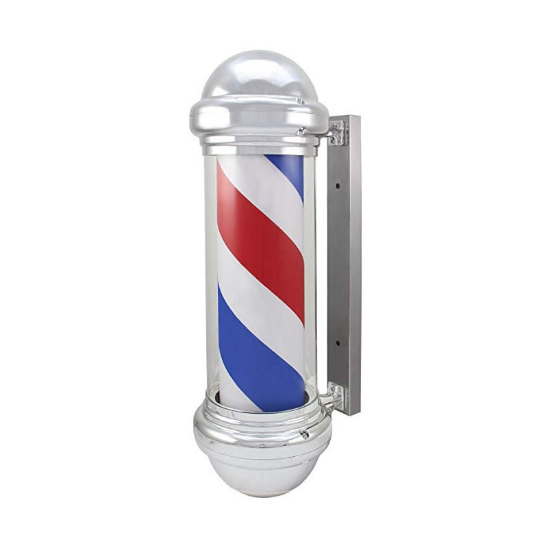 Enseigne Barbier professionnelle chromée Enseigne Barbier professionnelle chromée