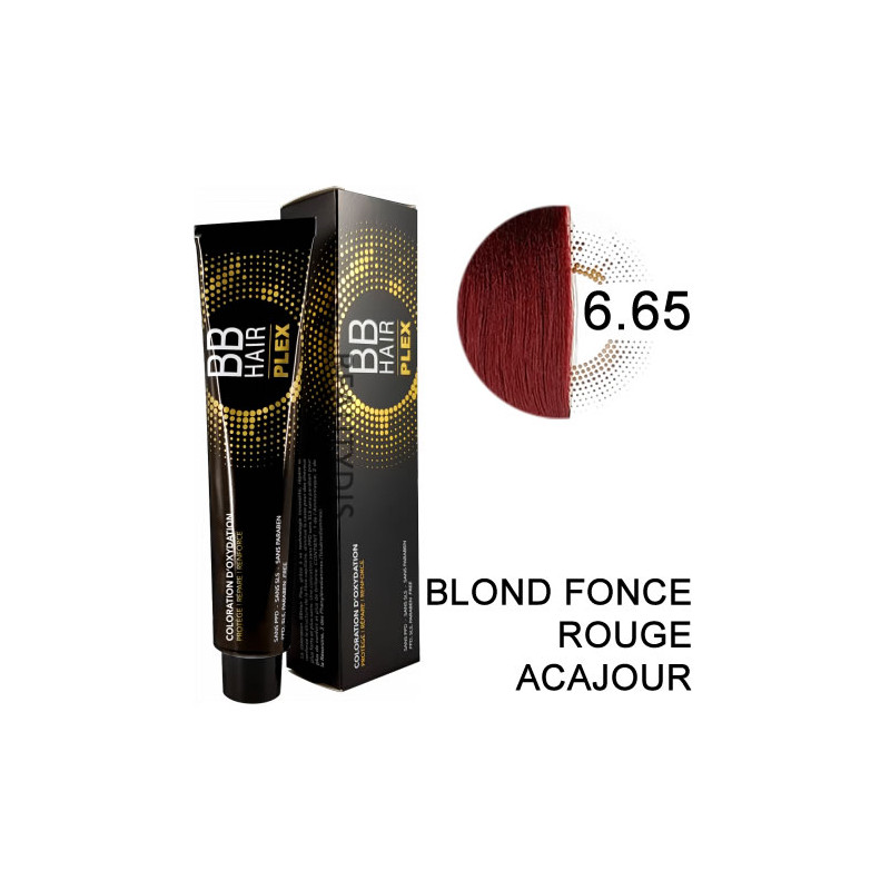 Coloration BBHAir Plex 6.65 Blond foncé rouge acajou