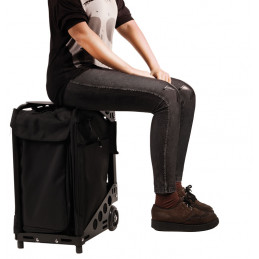 Tabouret valise coiffure et esthétique noir