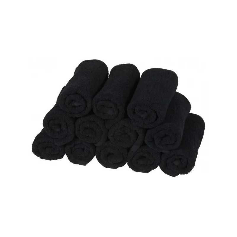 12 x Serviette coiffure coton noire 50*90