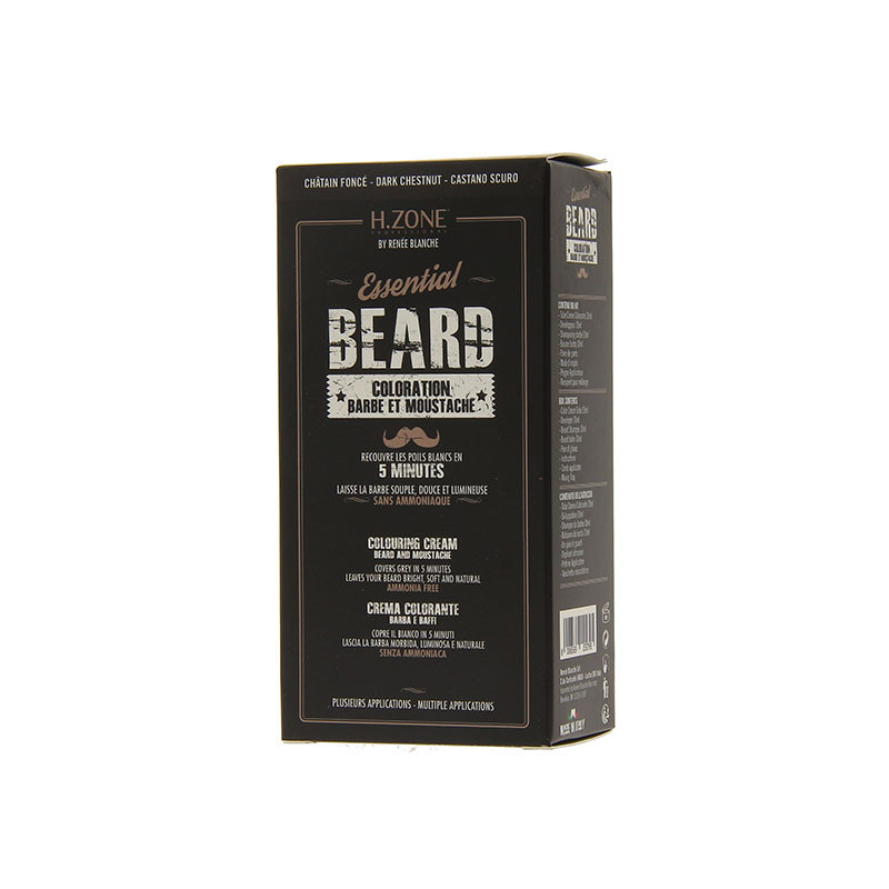 Coloration barbe et moustache châtain foncé Essential Beard H.Zone