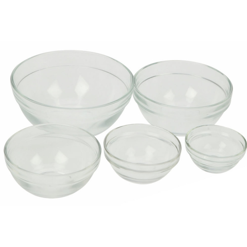 kit de 5 bols esthétique en verre