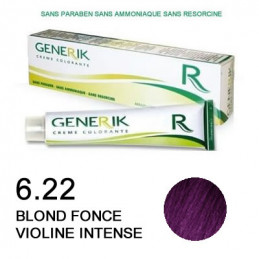 Coloration Generik sans ammoniaque 6,22 Blond foncé violine intense
