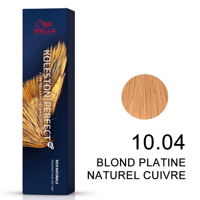 Koleston perfect pure naturals 10.04 Blond platine naturel cuivré