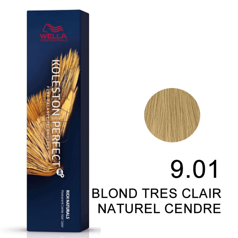 Koleston perfect pure naturals 9.01 blond tres clair naturel cendre