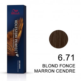 Koleston perfect Deep brown 6.71 Blond foncé marron cendré