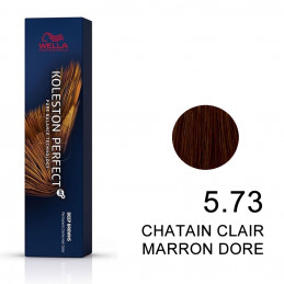 Koleston perfect Deep brown 5.73 Chatain clair marron doré