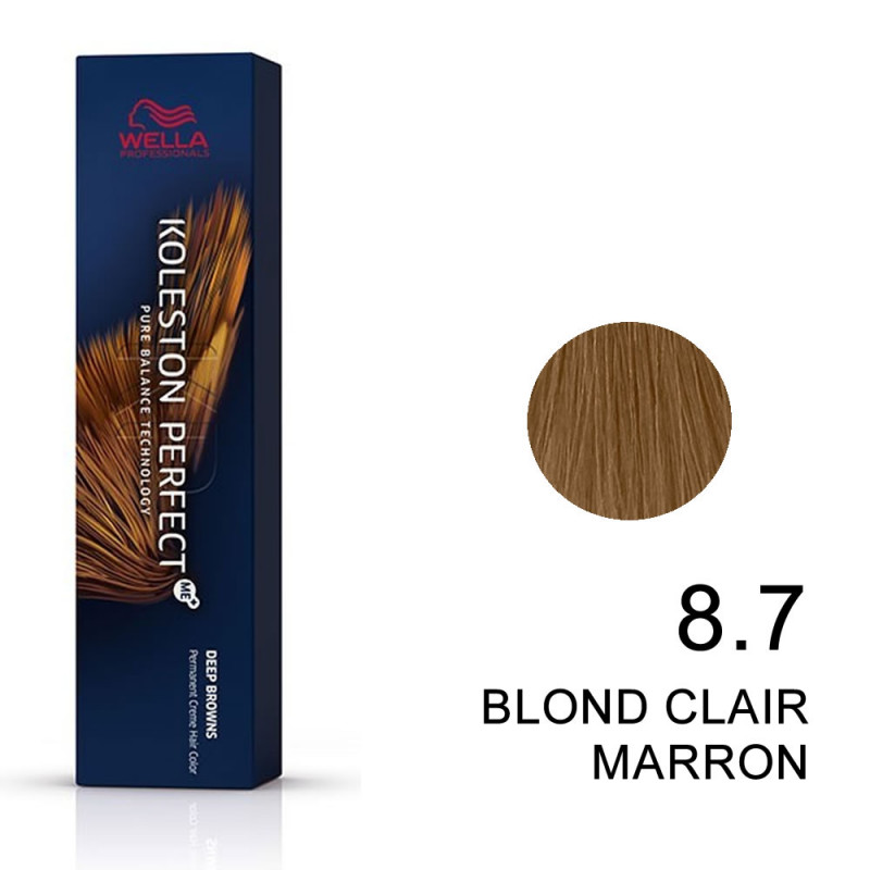 Koleston perfect Deep brown 8.7 Blond clair marron