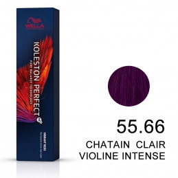 Koleston perfect Vibrant Reds 55.66 Chatain clair violet intense