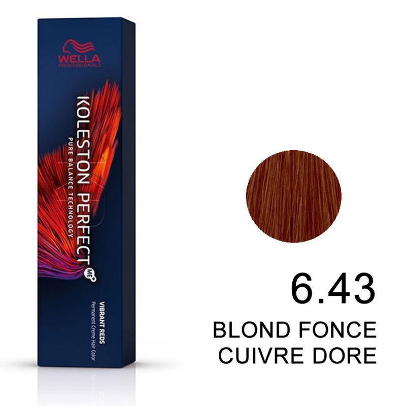 Koleston perfect Vibrant Reds 6.43 Blond foncé cuivré doré