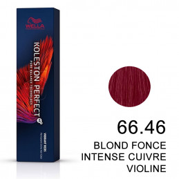 Koleston perfect Vibrant Reds 66.46 Blond cuivré violet intense